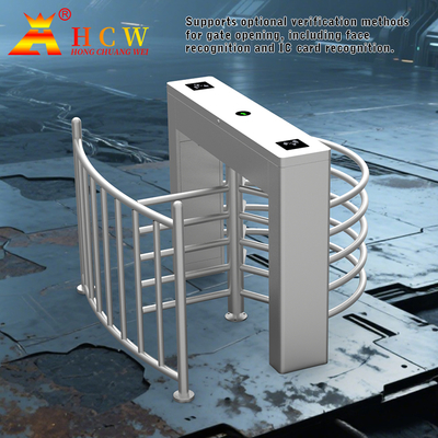 Swiping Card Half Height Turnstile SUS304 1.2mm Thickness Electromagnet Control