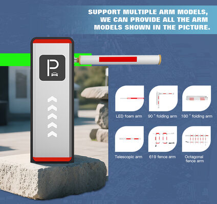 DC Servo Motor 200W Parking Barrier Gate with 1.3~6s Adjustable Lift and Drop Time and Working Noise Under 50db