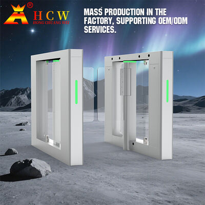 HCW Automatic Swing Barrier Turnstile with 1.0mm Thickness 304 Stainless Steel and 1400*130*965mm Compact Design for Secure Access Control