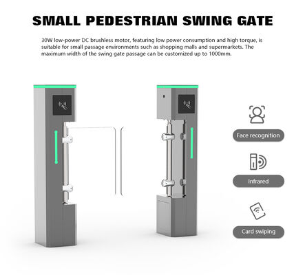 HCW Barrier Turnstile Gate with 600-1000mm Channel Width 30W DC Brushless Motor and 20-40 People/Minute Throughput for Pedestrian Management