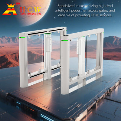 Hcw Otomatik Döner Kapı LED İzleyici Anti Smashing Ss304 Güvenlik İndüksiyon Kanalı 40w