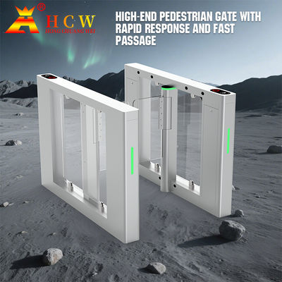 Customized Turnstile Security Gates 30W Swing Barrier Gate With Card Reader