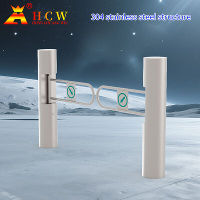 HCW Stainless Steel Barrier Turnstile Gate with Adjustable Channel Width (600-1250mm) and 5 Million Cycle Lifespan for High Traffic Areas