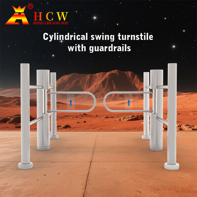HCW Paslanmaz Çelik Swing Turnstile Kapısı, Düzenlenebilir Kanal Genişliği (600-1250 mm) ve Yüksek Trafik Alanları için 5 Milyon Döngü Yaşam Süresi