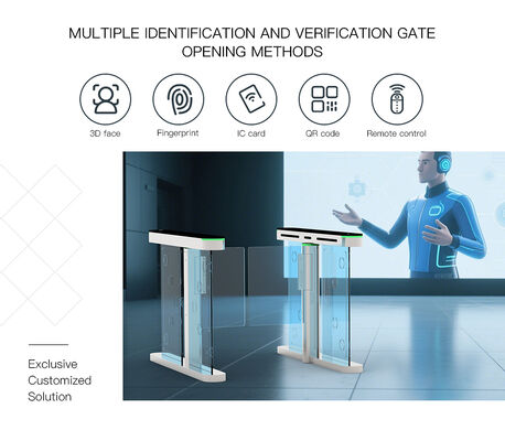 HCW Optical Barrier Turnstile Gate with 7-Pair Infrared Anti-Tailgating 40W DC Brushless Motor and ISO 9001/CE Certification