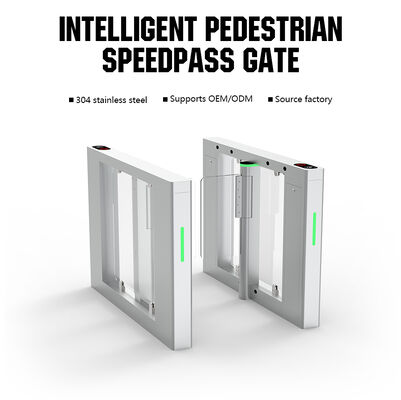 HCW Automatic Swing Barrier Turnstile with 1.0mm Thickness 304 Stainless Steel and 1400*130*965mm Compact Design for Secure Access Control