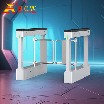 HCW Smart Biometric Swing Barrier Turnstile with 4 Million Cycle Lifespan and 25-30 People/Minute Throughput ISO 9001/CE Certified