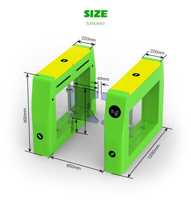 HCW Automatic Turnstile Gate - CW436 Children's Safety Series Width 30~40 people/minute Throughput and 3 Million Trouble-Free Runs