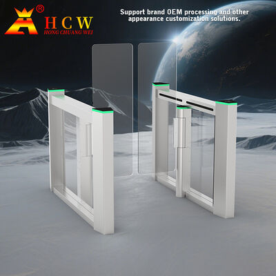 HCW Otomatik Turnstile Kapısı DC fırçasız motorlu 10 mm Plexiglass Kapı Kanatları ve 3 milyon döngü dayanıklılığı